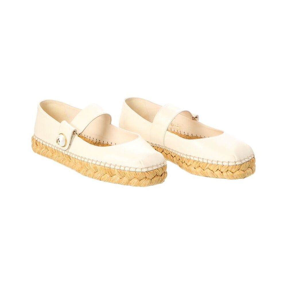 Jimmy Choo Fayence Leather Espadrille (Authentic Pre-Loved)